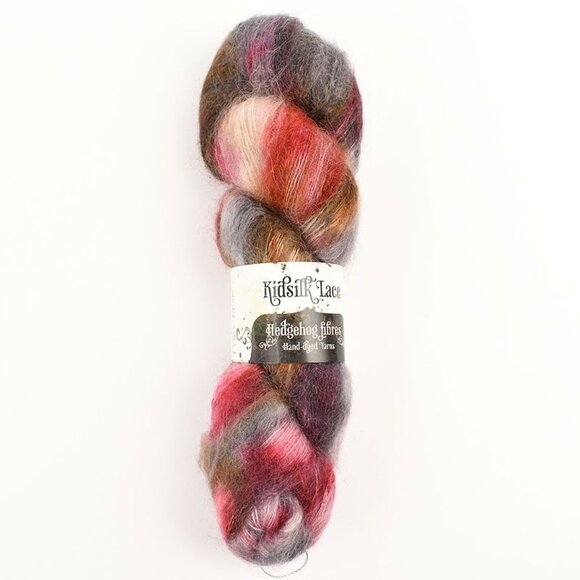 Hedgehog Fibres Kidsilk Lace Yarn Kid Mohair Silk Hand-Dyed Film Noir - Picture 1 of 4